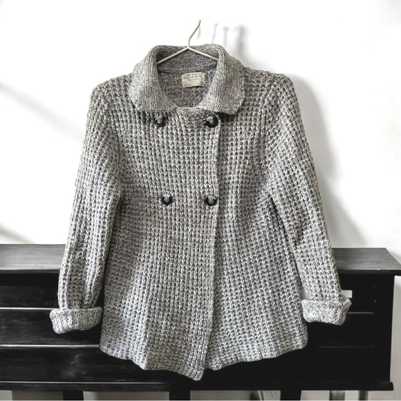 Zara Other - ZARA Girls 13-14yo Winter Collection Gray Double-Breasted Jacket Cardigan